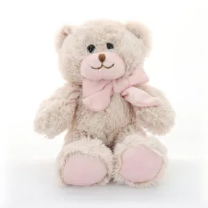 BEAR WITH BOW 18CM
