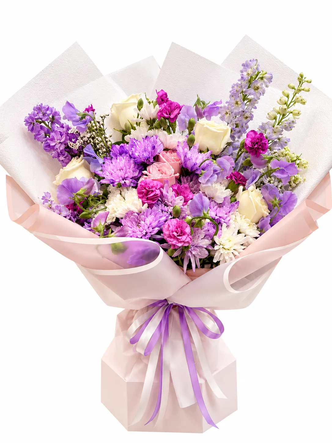 Flower bouquet — Romantic Pastel Bouquet Gift Box